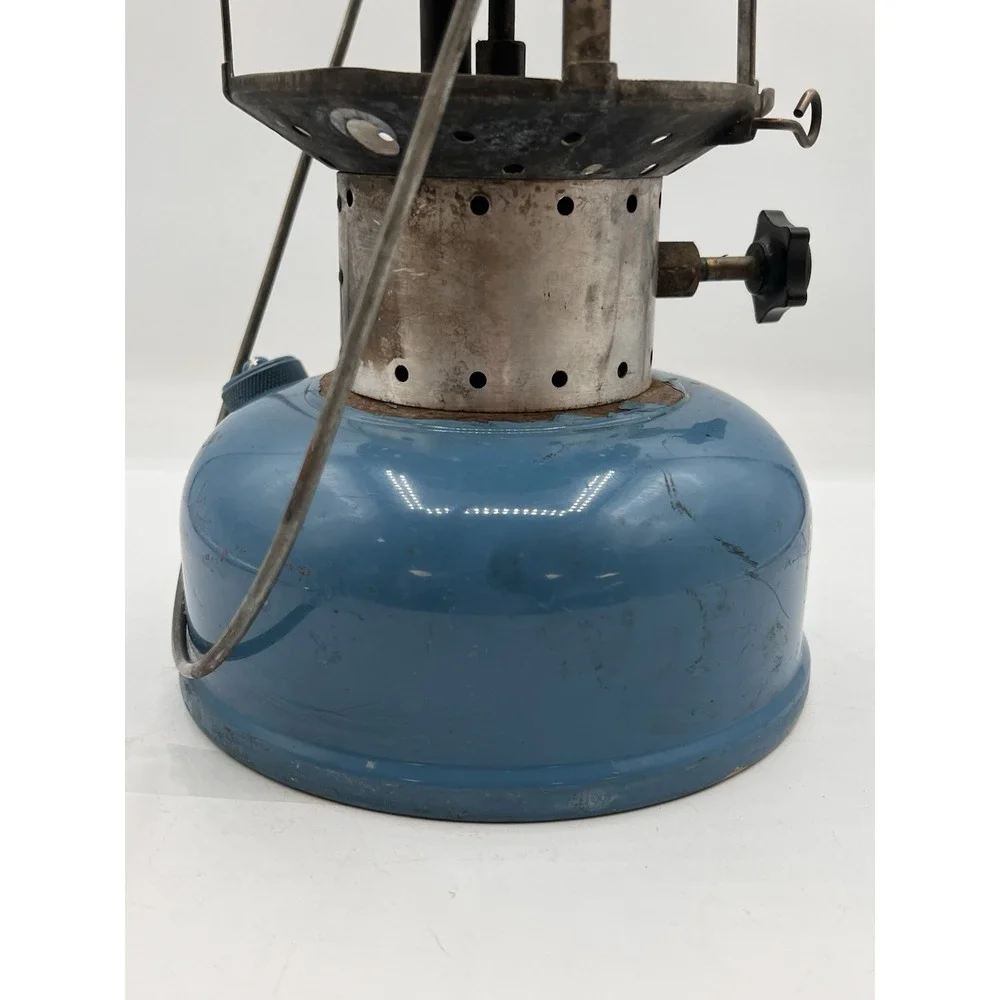 Vtg Sears Roebuck Co Double Mantle Lantern 476.74060 No Glass Blue & Black 1965